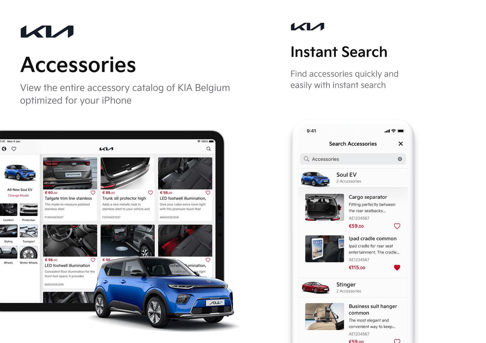 KIA Belgium tablet sales app at the Brussels Motor Show