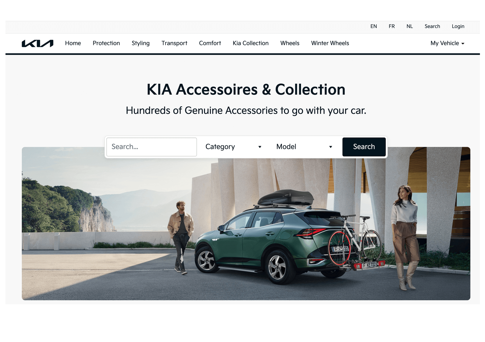 KIA Belgium accessory sales portal